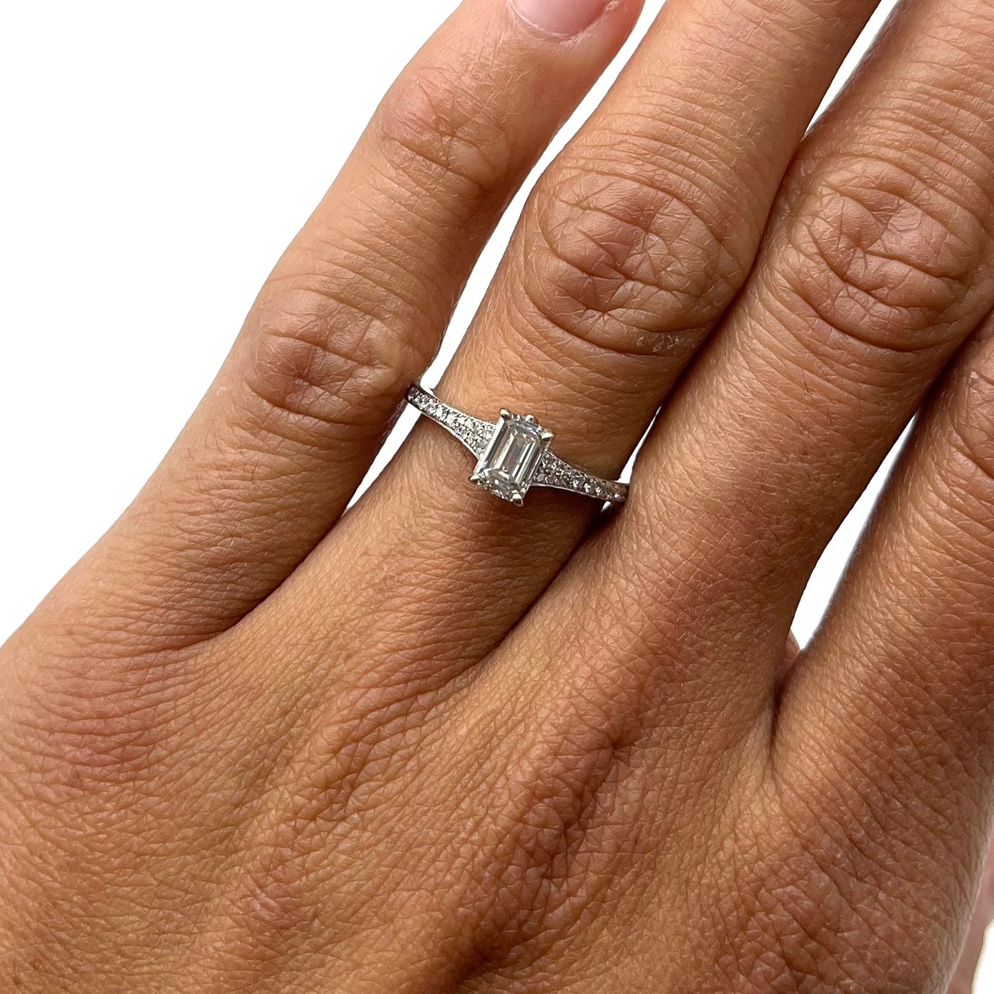 Emerald Cut Diamond Engagement Ring