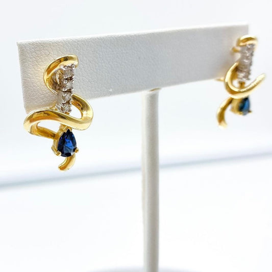 Sapphire & Diamond Earrings