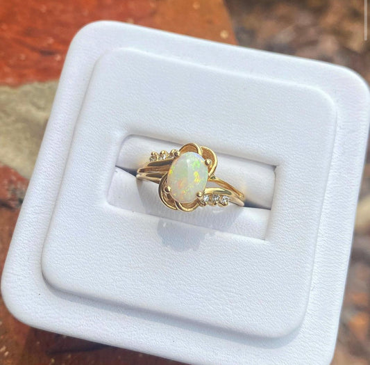 Oval Opal Ring