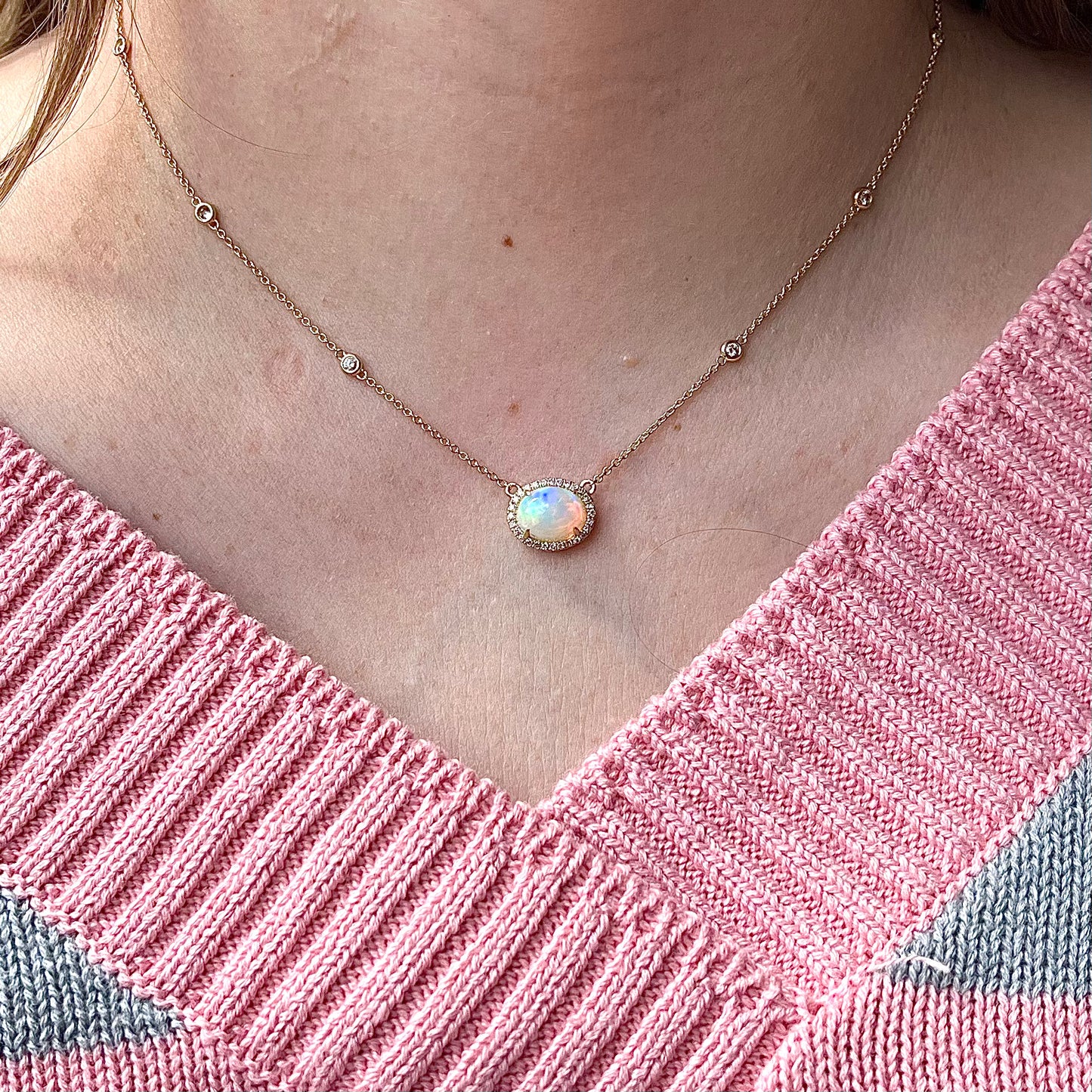 Opal Pendant Necklace