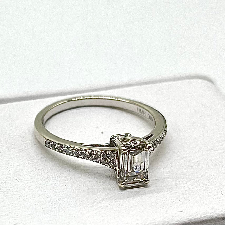 Emerald Cut Diamond Engagement Ring