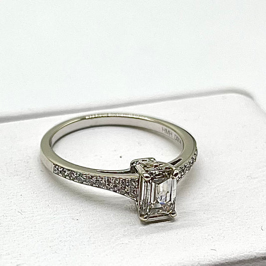 Emerald Cut Diamond Engagement Ring