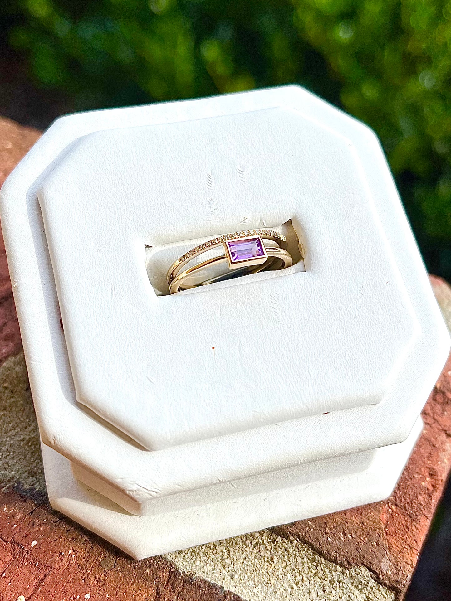 Amethyst & Diamond Ring